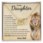 To My Daughter | Neve Forget That I Love You - Interlocking Hearts necklace