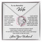 To My Beautiful Wife | Forever Love Necklace
