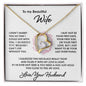 To My Beautiful Wife | Forever Love Necklace