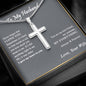 To My Husband | Never Forget That I Love You - Stainless Steel Cross Necklace