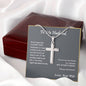 To My Husband | Never Forget That I Love You - Stainless Steel Cross Necklace