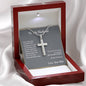 To My Husband | Never Forget That I Love You - Stainless Steel Cross Necklace