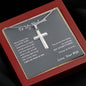 To My Husband | Never Forget That I Love You - Stainless Steel Cross Necklace