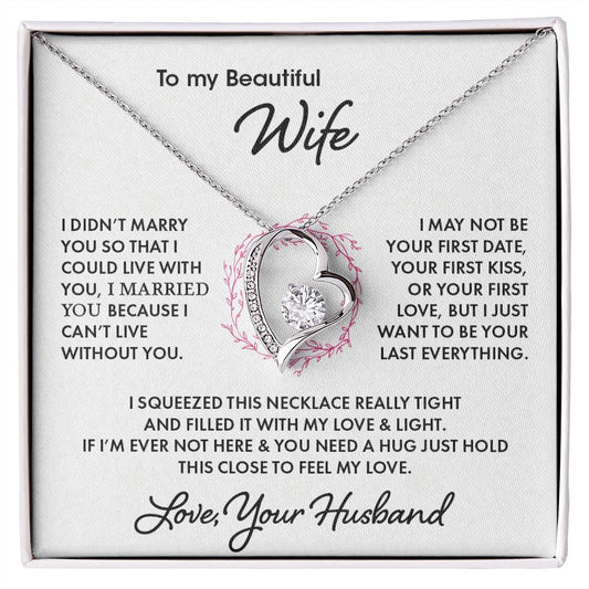 To My  Beautiful Wife | Forever Love Necklace